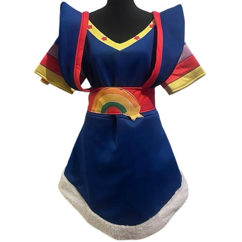 NWT! RAINBOW BRITE 80s RETRO KIDCORE DRESS COSTUME - COSPLAY - ADULT XL